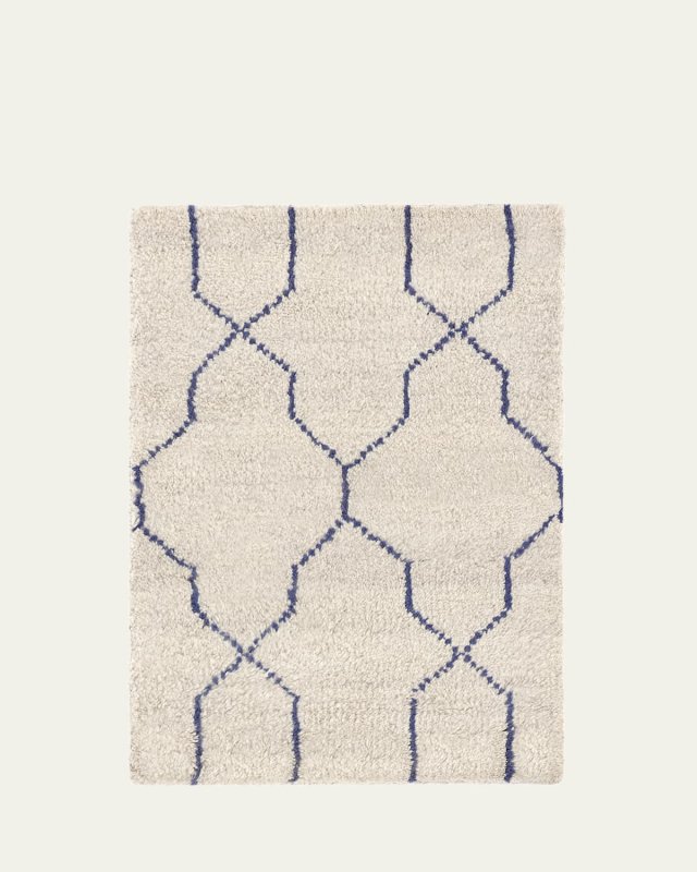 Massena Blue Hand Knotted Wool Rug, 15' x 20'